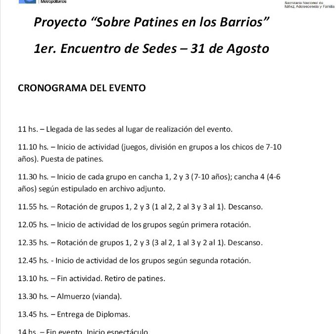 Proyecto «Sobre Patines en los Barrios»
