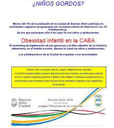 C.A.B.A: En CIUDAD OLÍMPICA, NIÑOS GORDOS…