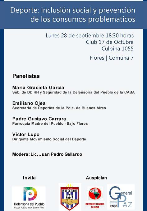 Charla Deporte y adicciones