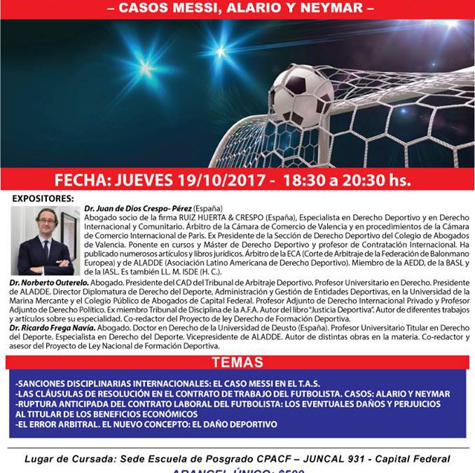 ACTUALIDAD EN EL DERECHO DEPORTIVO
