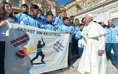 El Papa recibió al equipo de Cricket sin Fronteras