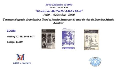 40° Aniversario Revista MUNDO AMATEUR: 1980 – 20 DICIEMBRE – 2020.