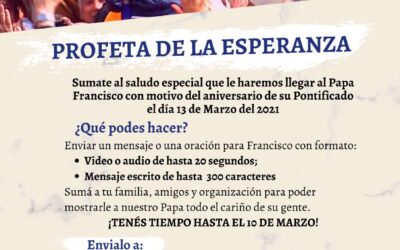 Campaña de saludos al Papa Francisco por su Octavo Aniversario como Pontifice…