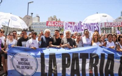 En la calle, la Mesa Nacional del Deporte le dijo no al DNU y la Ley Ómnibus