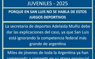 San Luis: Juegos Nacionales Deportivos Juveniles – 2025